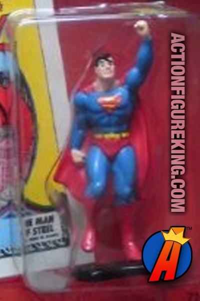 ERTL 2 inch Die-Cast Metal DC Comics Super-Heroes Superman Figure with Arm Raised