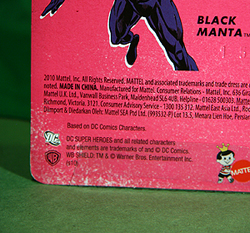 Retro-Action packaging was intentionally aged to contribute to the vinatge Mego feel.