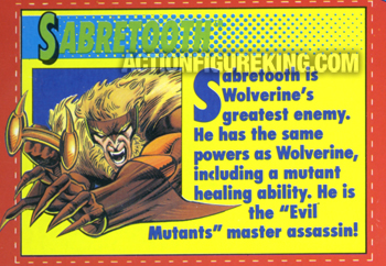 Sabretooth – X-Men Deluxe 10-Inch Action Figure Collector Card