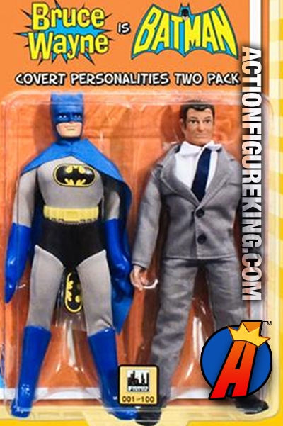 8-Inch Retro-Cloth Batman and Bruce Wayne Action Figures from Figures Toy Company