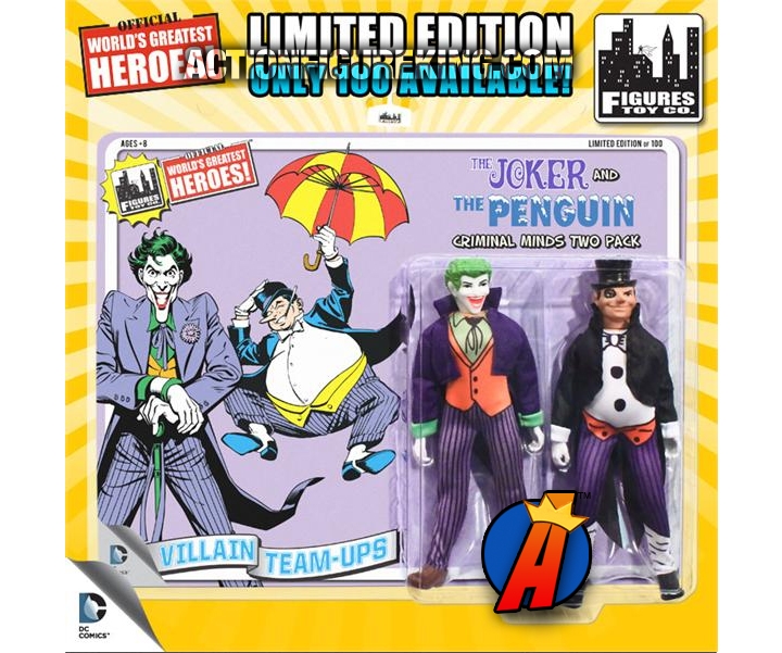 DC Superheroes 8-Inch Retro Cloth Joker and Penguin Two-Pack