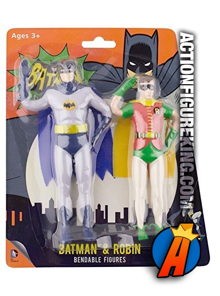 BATMAN Classic TV Series BATMAN and ROBIN Set of Bendable Figures