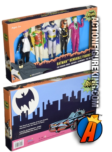 BATMAN Classic TV Series BOXED SET of Bendable Figures