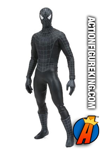 REAL ACTION HEROES sixth-scale black-suited symbiote SPIDER-MAN figure from MEDICOM.