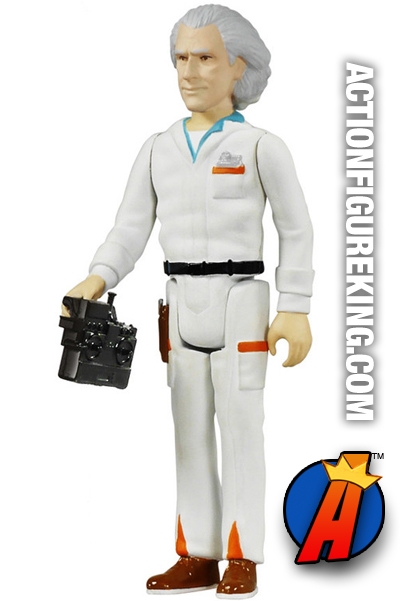 Funko Reaction retro-style Back to the Future Dr. Emmett Brown action figure.