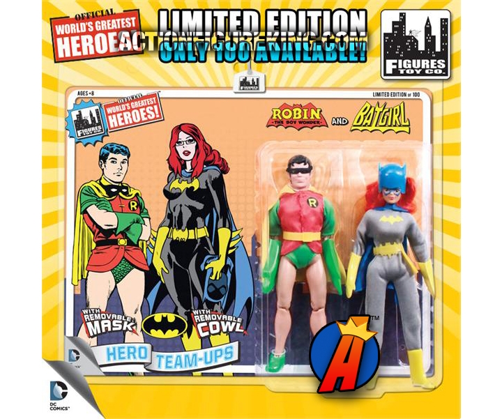 DC Superheroes 8-Inch Retro Cloth Robin and Batgirl Two-Pack