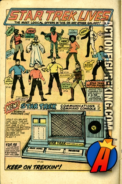 Comic Ad Featuring Mego's 8-Inch Start Trek Figures