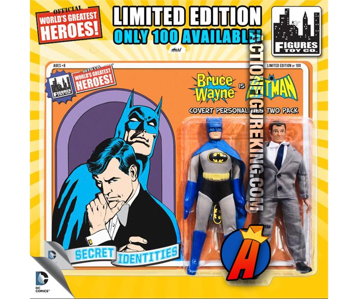DC Superheroes 8-Inch Retro Cloth Batman and Bruce Wayne Two-Pack