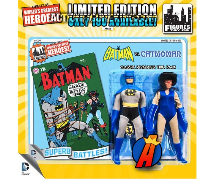 DC Superheroes 8-Inch Retro Cloth Batman versus Catwoman Two-Pack