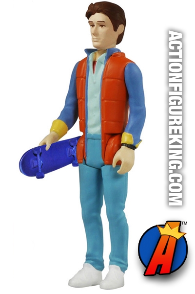 Funko Reaction retro-style Back to the Future Marty McFly action figure.