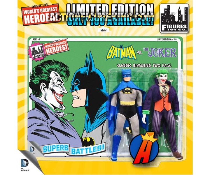 DC Superheroes 8-Inch Retro Cloth Batman versus Joker Two-Pack