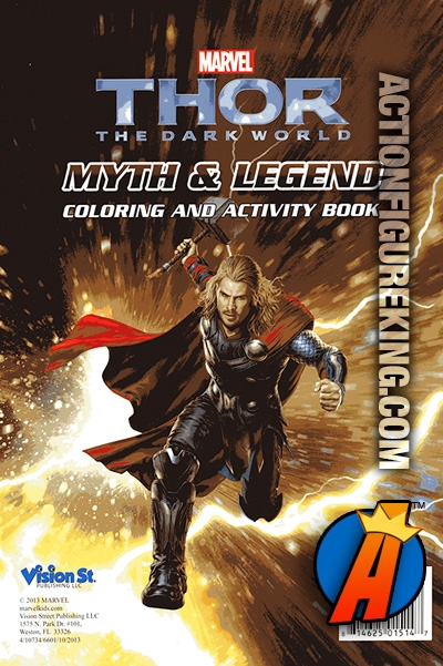 Rear artwork from Thor coloring book -- The Dark World Myth and Legend
