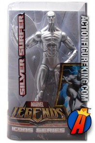 Fully articulated 12-inch Marvel Legends Silver Surfer action figure from Hasbro&#039;s Icons series.